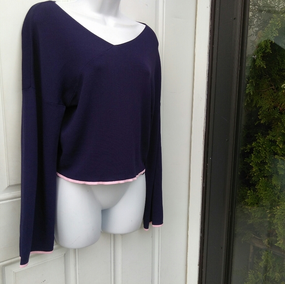 Top Shop Bell Sleeve Crop Sweater - Picture 6 of 6